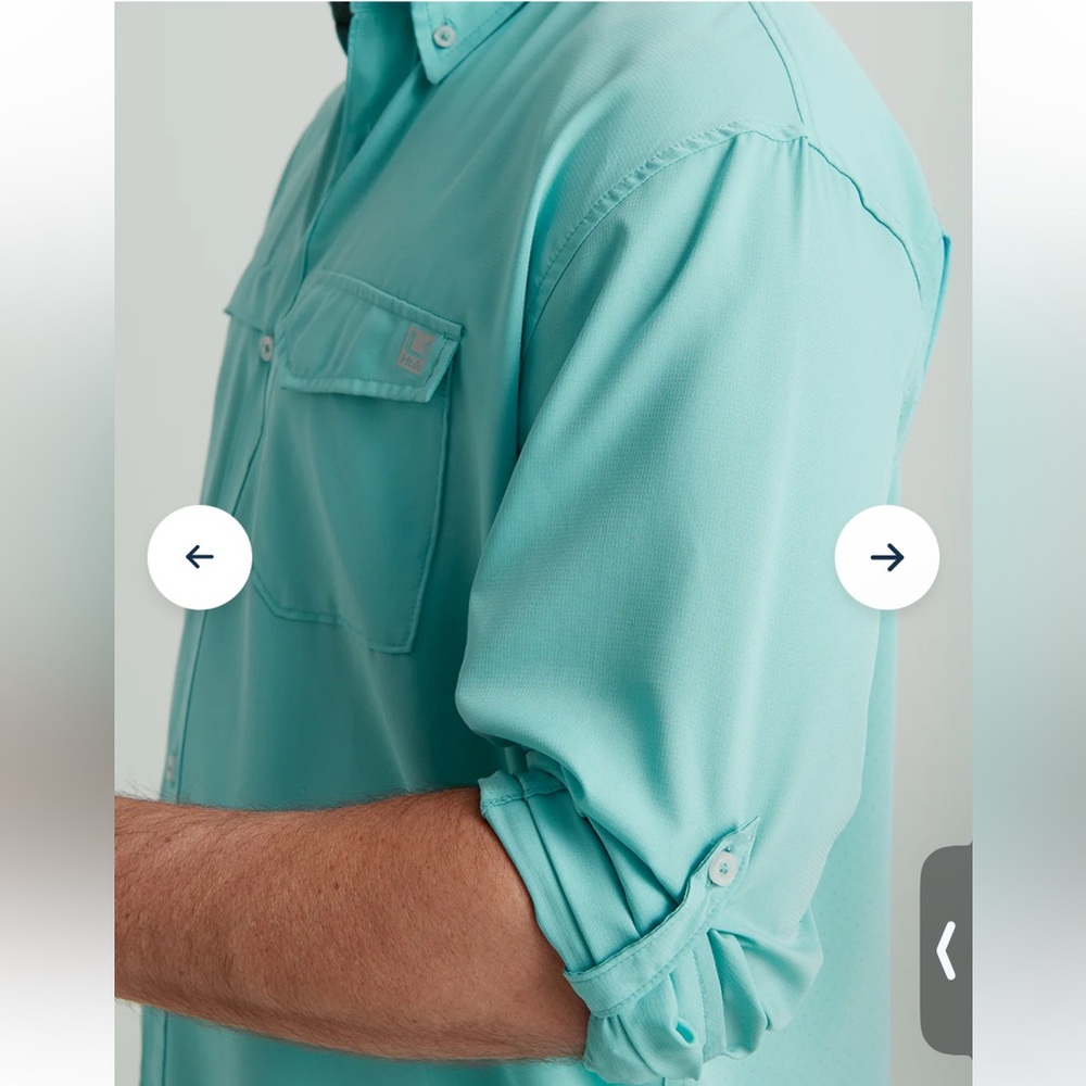 NWT Huk Men's Tide Point Button Down Shirt Size XXL - Picture 9 of 12